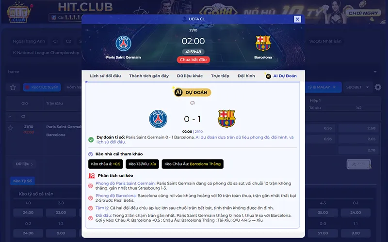 Dự đoán AI PSG vs Barcelona 02h00 ngày 21/10/2026